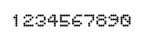 5×6数字点阵字体 ddN56AA0942
