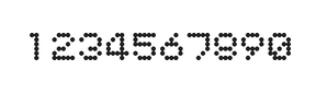 5×6数字点阵字体 ddN56AA0943