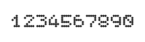 5×6数字点阵字体 ddN56AA0949