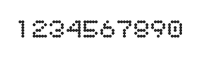 5×6数字点阵字体 ddN56AA0952