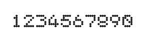5×6数字点阵字体 ddN56AA0961