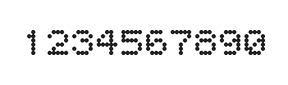 5×6数字点阵字体 ddN56AA0962