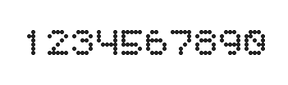 5×6数字点阵字体 ddN56AA0965