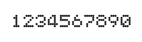 5×6数字点阵字体 ddN56AA0968