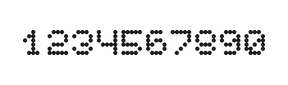 5×6数字点阵字体 ddN56AA0969