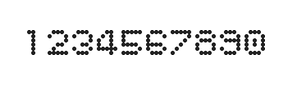 5×6数字点阵字体 ddN56AA0974