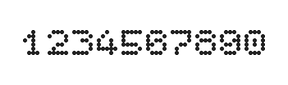 5×6数字点阵字体 ddN56AA0976