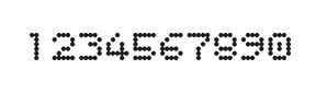 5×6数字点阵字体 ddN56AA0977