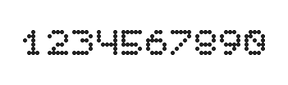 5×6数字点阵字体 ddN56AA0978