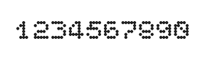 5×6数字点阵字体 ddN56AA0979