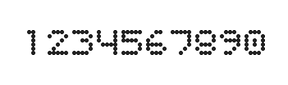 5×6数字点阵字体 ddN56AA0983
