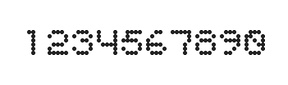 5×6数字点阵字体 ddN56AA0985