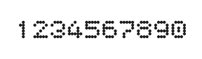 5×6数字点阵字体 ddN56AA0986