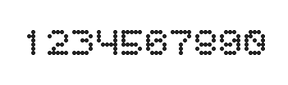 5×6数字点阵字体 ddN56AA0987