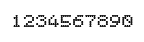 5×6数字点阵字体 ddN56AA0994
