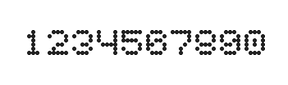 5×6数字点阵字体 ddN56AA0995