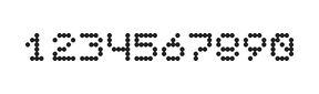 5×6数字点阵字体 ddN56AA0996