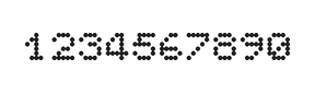 5×6数字点阵字体 ddN56AA0997