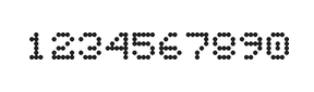 5×6数字点阵字体 ddN56AA1000