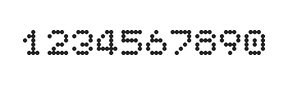 5×6数字点阵字体 ddN56AA1003