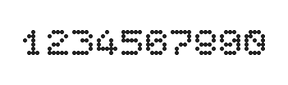 5×6数字点阵字体 ddN56AA1005