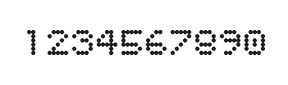 5×6数字点阵字体 ddN56AA1006