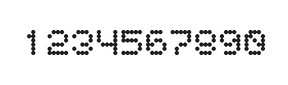 5×6数字点阵字体 ddN56AA1007