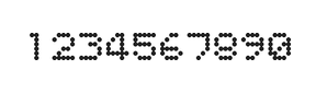 5×6数字点阵字体 ddN56AA1008