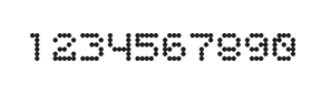 5×6数字点阵字体 ddN56AA1012