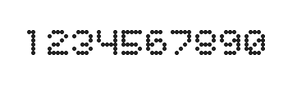5×6数字点阵字体 ddN56AA1022