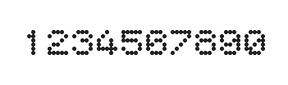 5×6数字点阵字体 ddN56AA1023