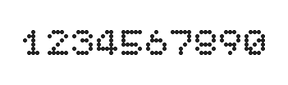 5×6数字点阵字体 ddN56AA1028