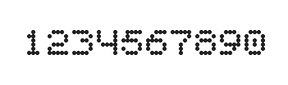 5×6数字点阵字体 ddN56AA1029