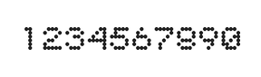 5×6数字点阵字体 ddN56AA1031