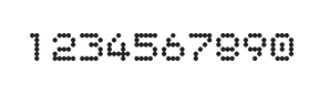 5×6数字点阵字体 ddN56AA1033