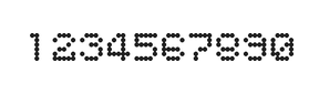 5×6数字点阵字体 ddN56AA1034