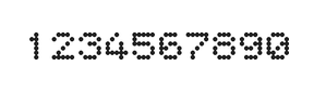 5×6数字点阵字体 ddN56AA1042