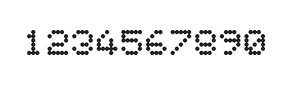 5×6数字点阵字体 ddN56AA1046