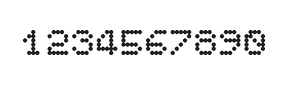 5×6数字点阵字体 ddN56AA1049