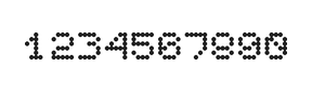 5×6数字点阵字体 ddN56AA1054