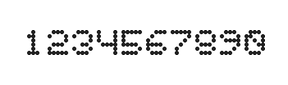 5×6数字点阵字体 ddN56AA1056