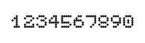 5×6数字点阵字体 ddN56AA1057