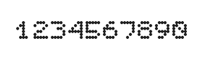 5×6数字点阵字体 ddN56AA1058
