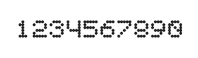 5×6数字点阵字体 ddN56AA1059