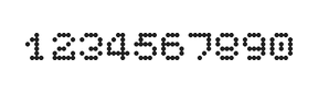 5×6数字点阵字体 ddN56AA1060