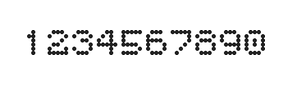 5×6数字点阵字体 ddN56AA1062