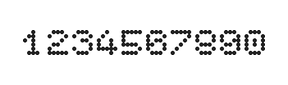 5×6数字点阵字体 ddN56AA1063