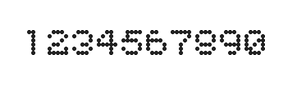 5×6数字点阵字体 ddN56AA1065