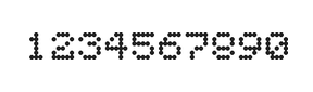 5×6数字点阵字体 ddN56AA1067