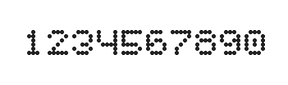 5×6数字点阵字体 ddN56AA1070